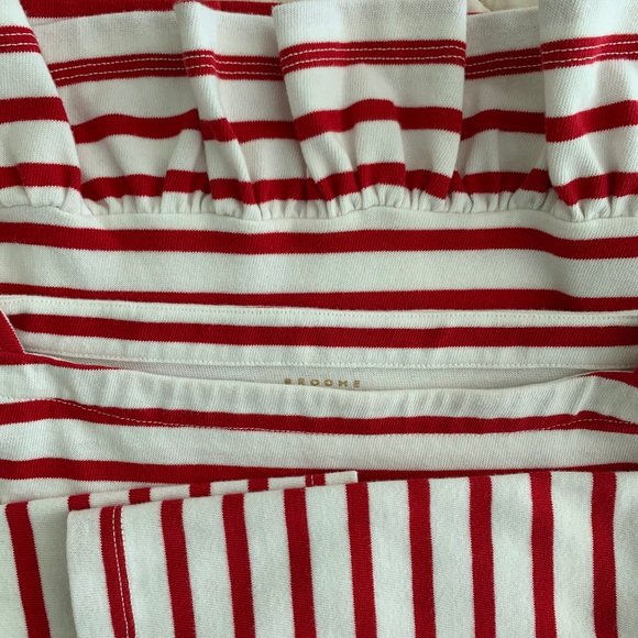 Kate Spade 3/4 Sleeve Striped Sailor Top Red Size XS - Picture 6 of 9
